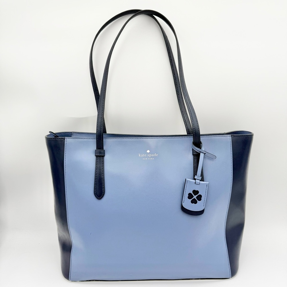 Kate Spade Blue and Black Tote Bag EUC